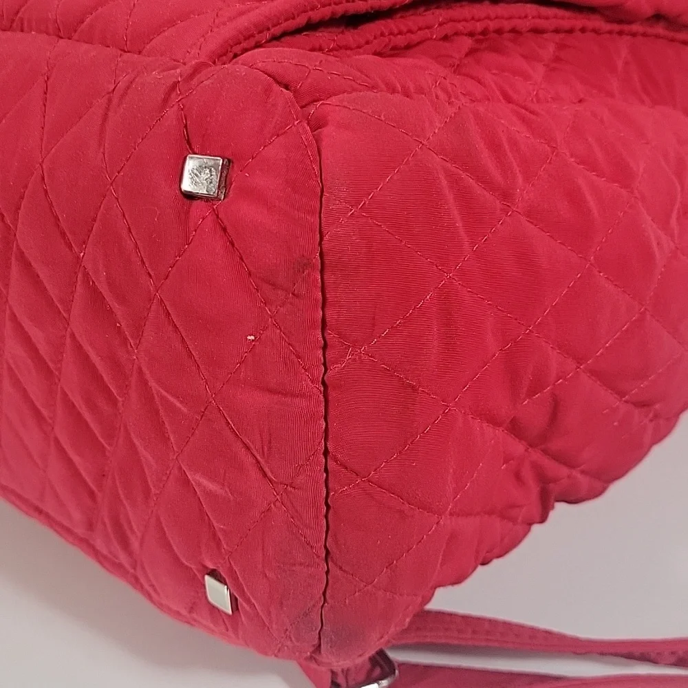 Vera Bradley Quilted Red Women's Backpack - Versatile Everyday Bag